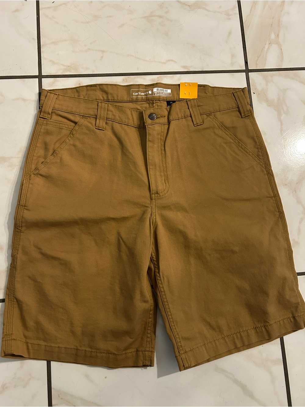 Carhartt Men's Tan Flat Front Work Shorts